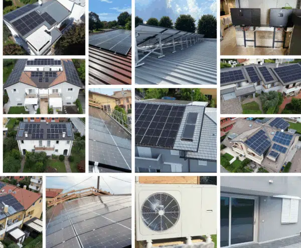 panoramica dei lavori che vengono svolti, fotovoltaico, pompe di calore, efficienza energetica
