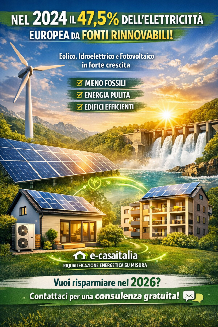 Rinnovabili 2026: la strategia definitiva per abbattere i consumi della tua casa - 2 L'Immagine Riproduce Un Paesaggio Di Edifici Alimentati Da Fonti Energetiche Rinnovabili
