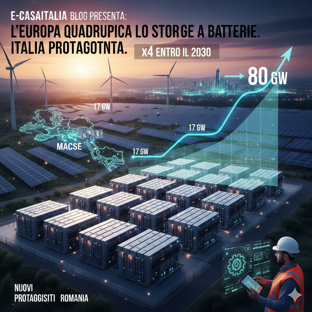 Homepage - 173 Sistemi Di Accumulo Batterie In Europa: Infografica Con Parchi Fotovoltaici, Moduli Bess Industriali E Grafico Della Crescita Da 17Gw A 80Gw Con Focus Su Italia E Meccanismo Macse.