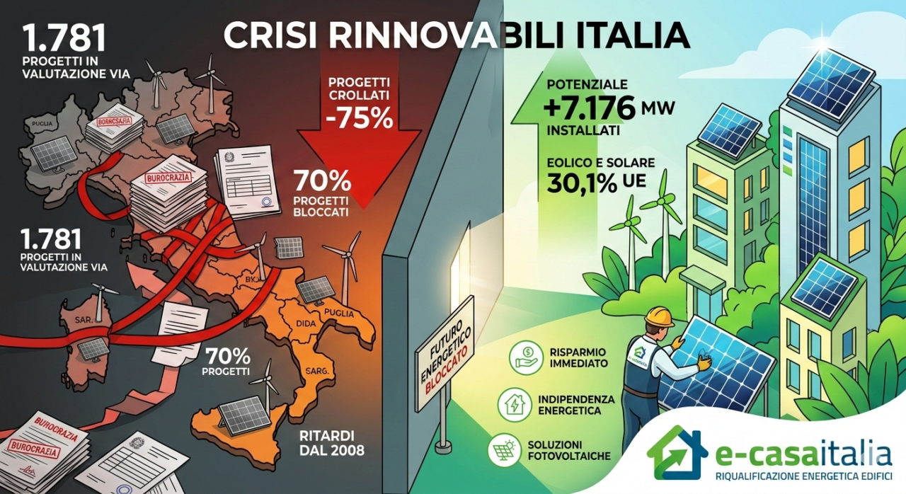 Crisi delle rinnovabili italia: 1. 781 progetti fermi al palo della burocrazia - 1 Infografica Sulla Crisi Delle Rinnovabili Italia Con Dati Sui 1.781 Progetti Bloccati Dalla Burocrazia Nel 2026