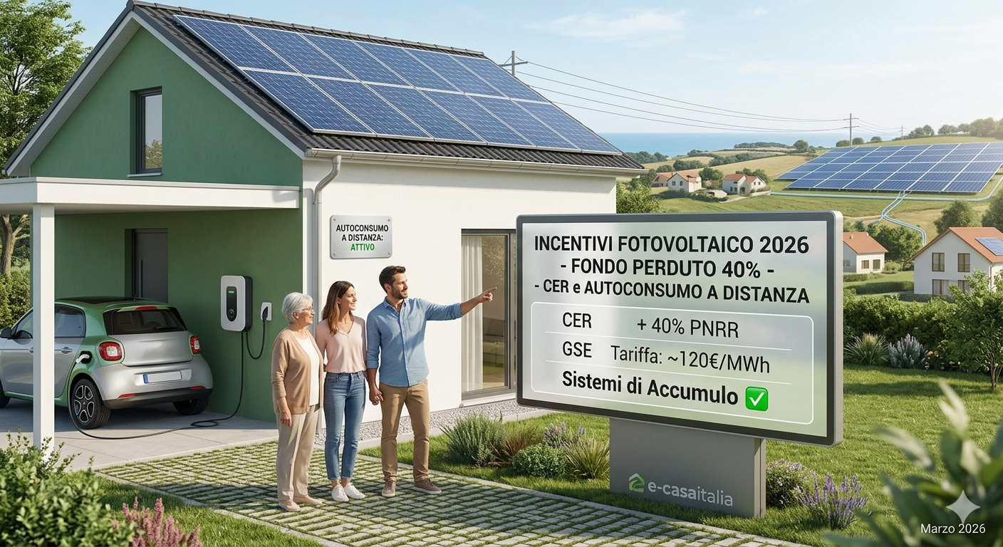 Il giornale - 44 Infografica Sugli Incentivi Fotovoltaico E Autoconsumo 2026 Con Casa Moderna, Pannelli Solari, Auto Elettrica E Dettagli Sui Contributi Fondo Perduto 40% Pnrr E Tariffe Gse Per Cer