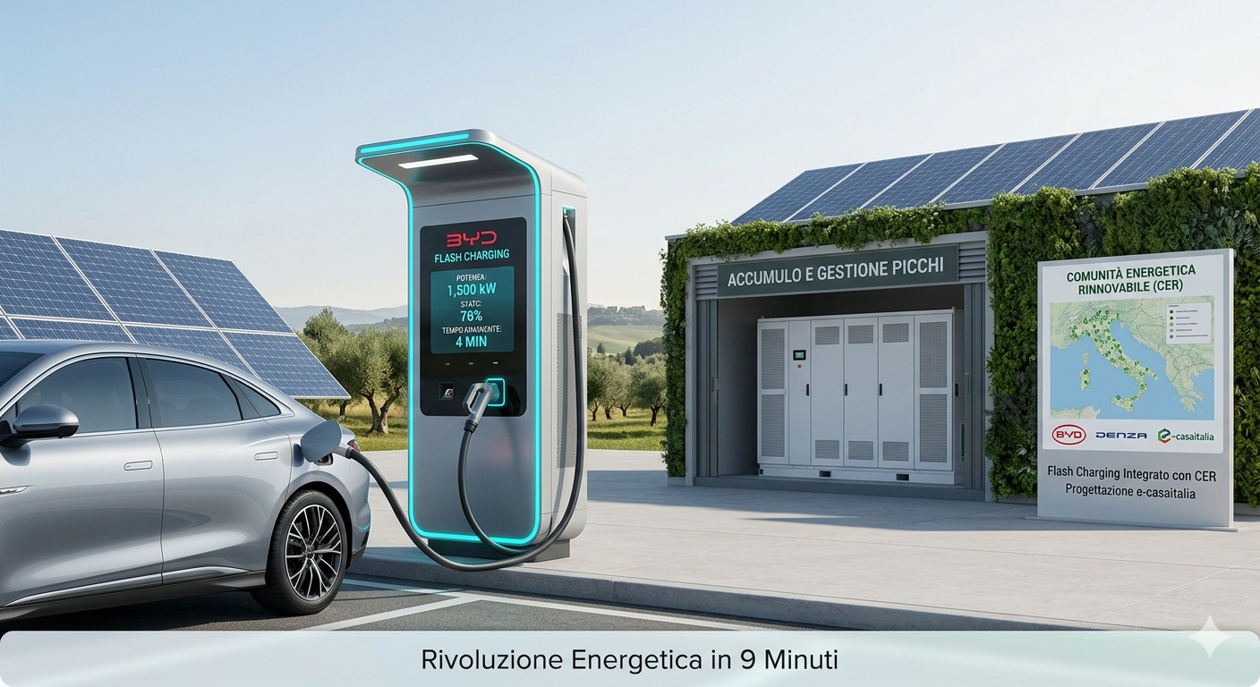Homepage - 158 Stazione Di Ricarica Ultra-Rapida Flash Charging Di Byd Integrata Con Impianto Fotovoltaico E Sistema Di Accumulo Per Comunità Energetiche Rinnovabili Progettata Da E-Casaitalia.