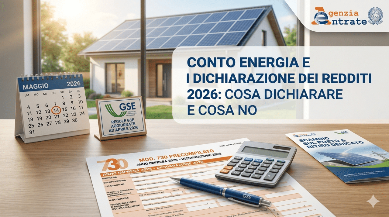 Conto energia dichiarazione dei redditi 2026: la guida fiscale - 11 Conto Energia Dichiarazione Dei Redditi 2026 Regole Gse Fotovoltaico
