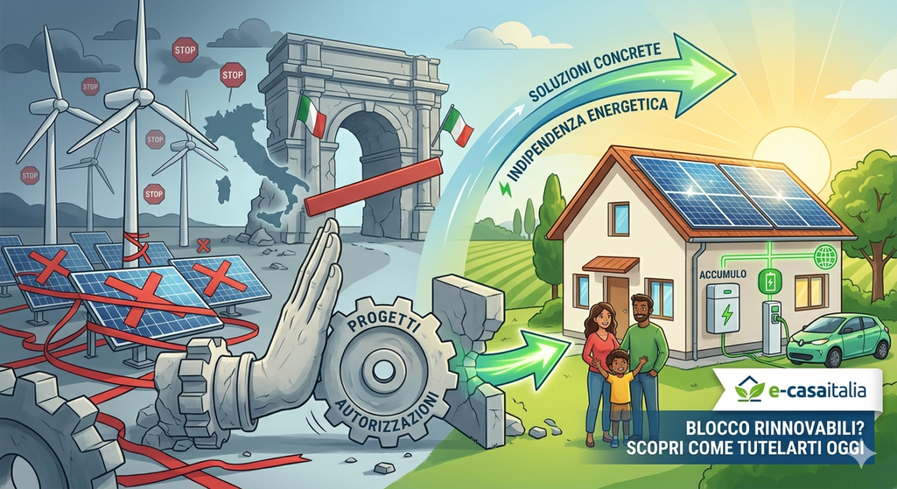 Rappresentazione Grafica Delle Rinnovabili Bloccate In Italia E Soluzioni Per L'Indipendenza Energetica Domestica