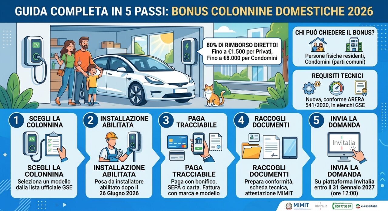 Bonus Colonnine Domestiche 2026 Wallbox Per Ricarica Auto Elettrica A Casa