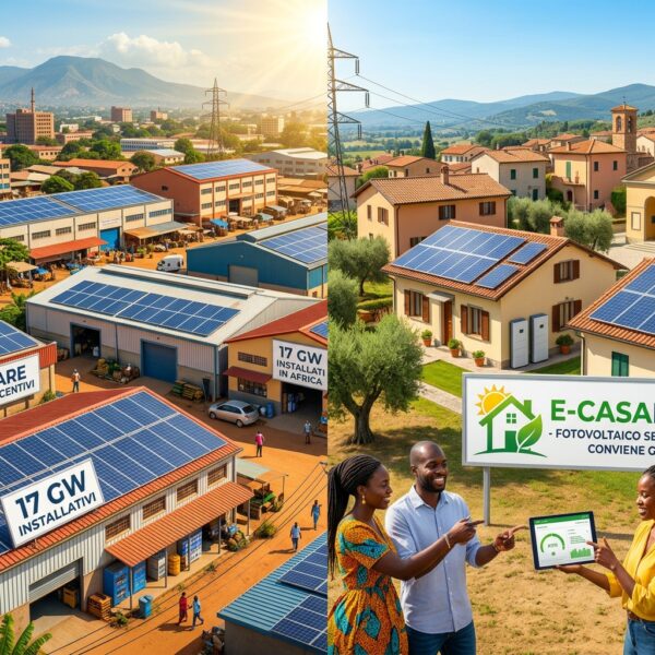 fotovoltaico senza incentivi su tetto in Italia in confronto con l'africa