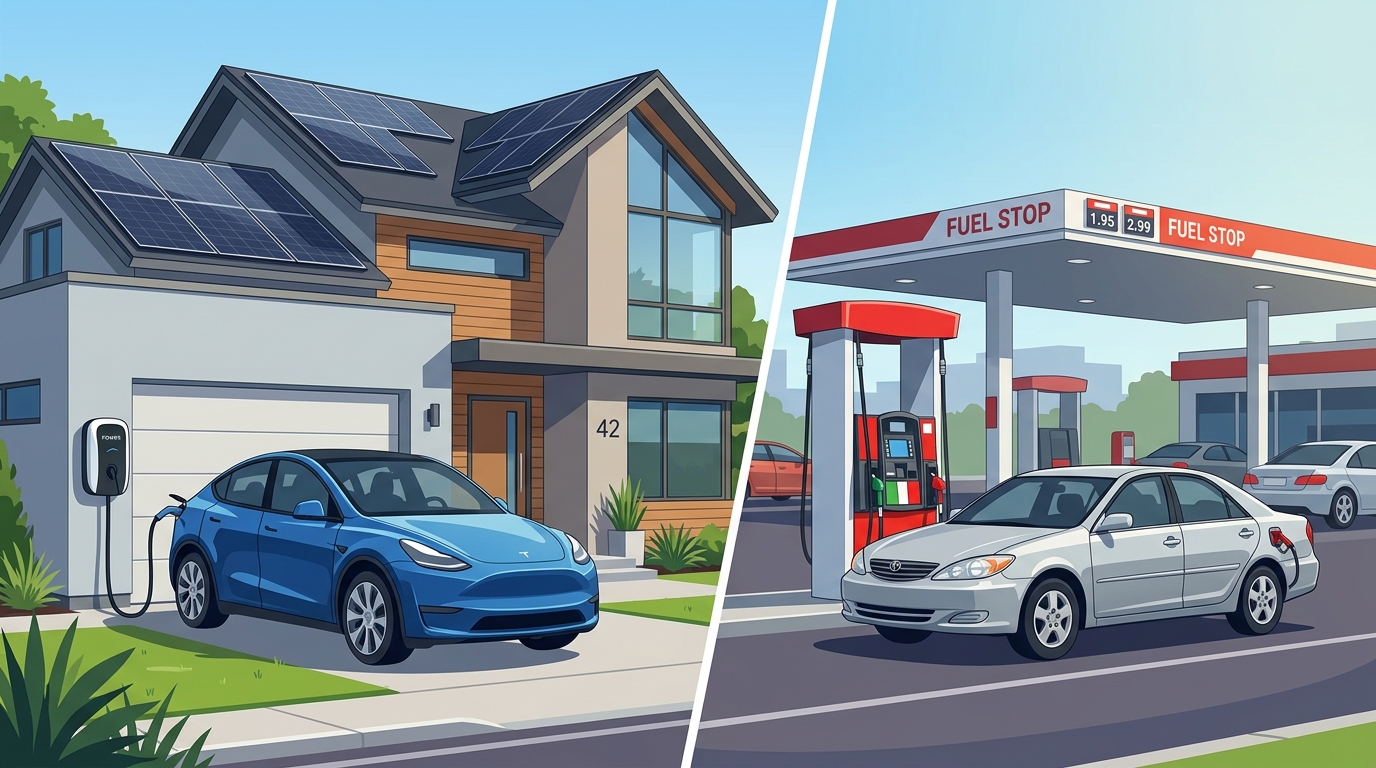 Auto Elettrica O Benzina: Confronto Tra Ricarica Domestica E Pieno Di Carburante