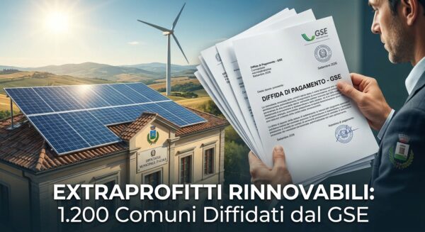 diffida GSE extraprofitti rinnovabili Comuni 2026