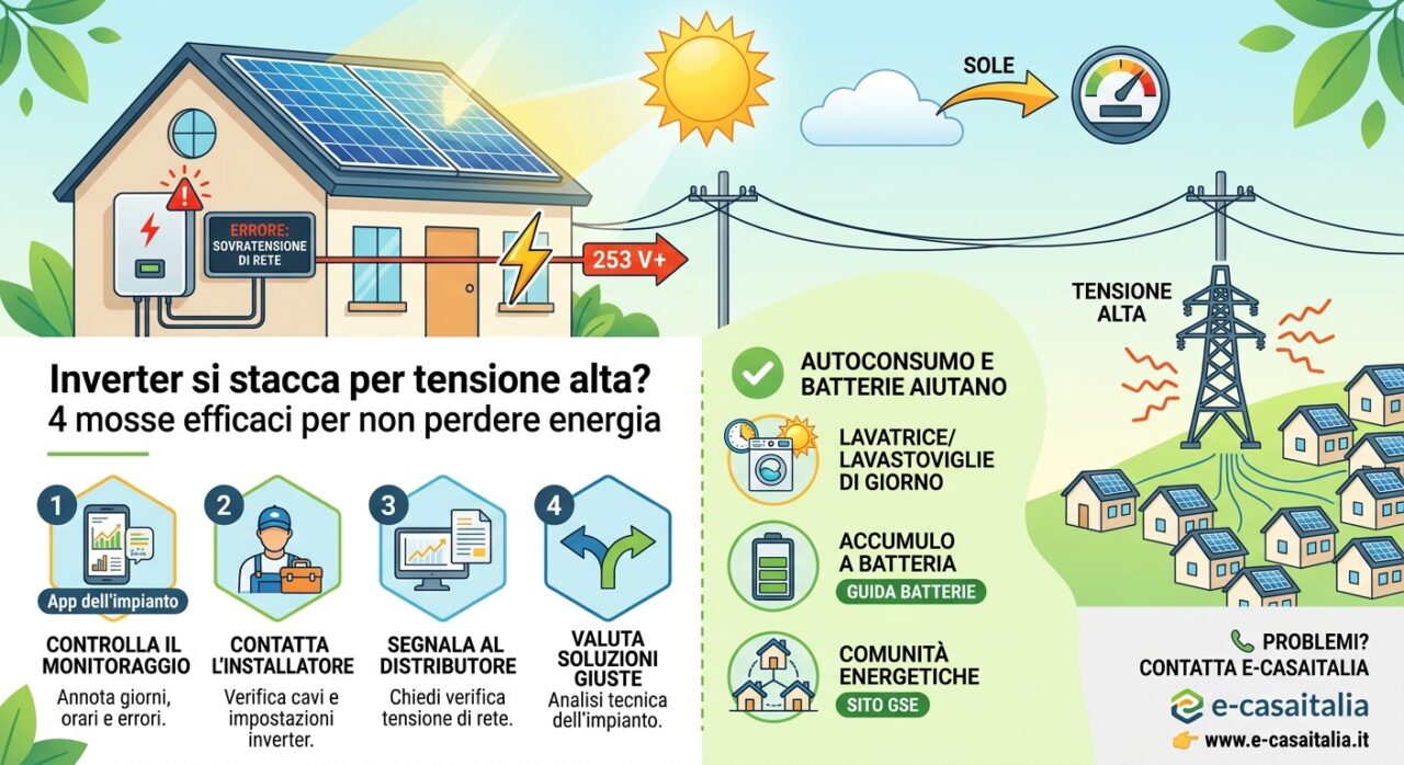 Inverter Si Stacca Per Tensione Alta: Inverter Fotovoltaico Installato In Casa