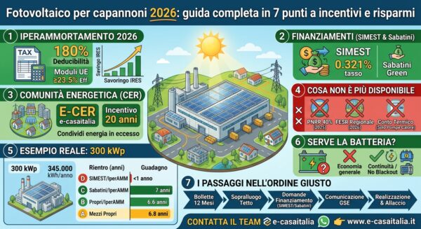 Fotovoltaico per capannoni: impianto sul tetto di uno stabilimento produttivo