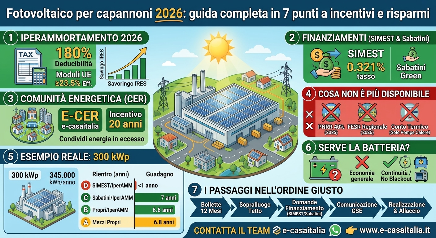 Fotovoltaico per capannoni: impianto sul tetto di uno stabilimento produttivo