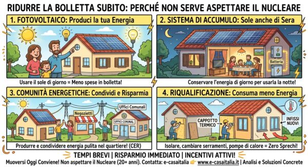 ridurre la bolletta con impianto fotovoltaico e sistema di accumulo